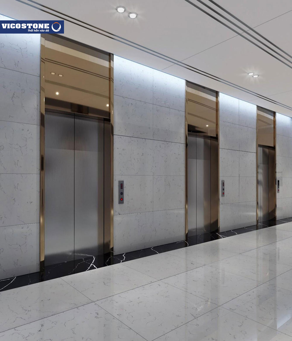 đá ốp vách văn phòng vicostone