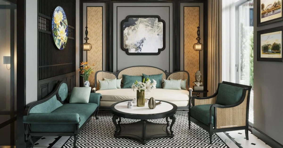 đá thạch anh phong cách indochine